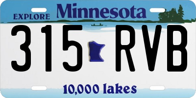 MN license plate 315RVB