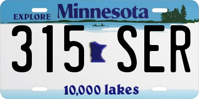 MN license plate 315SER