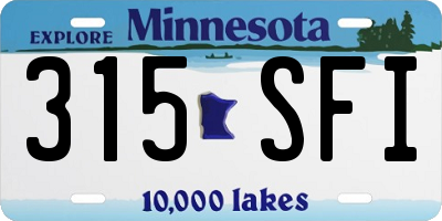 MN license plate 315SFI