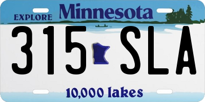 MN license plate 315SLA