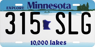 MN license plate 315SLG