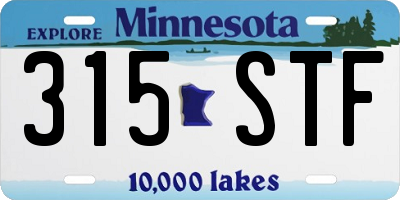 MN license plate 315STF