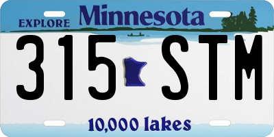 MN license plate 315STM