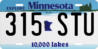 MN license plate 315STU