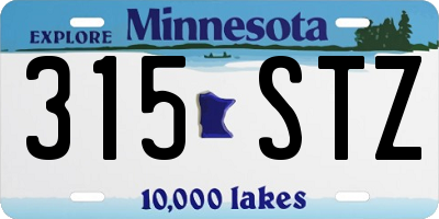 MN license plate 315STZ