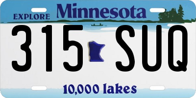 MN license plate 315SUQ