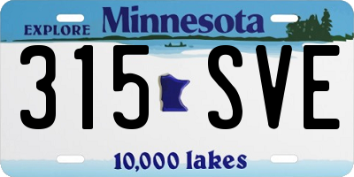 MN license plate 315SVE