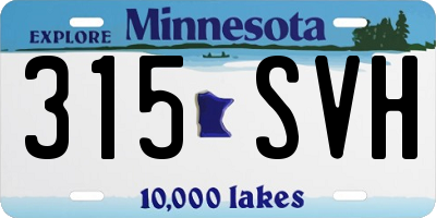 MN license plate 315SVH
