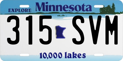 MN license plate 315SVM