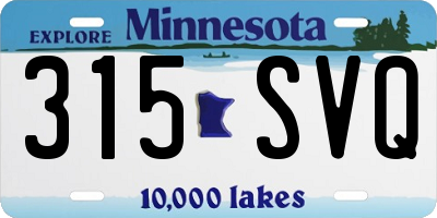 MN license plate 315SVQ