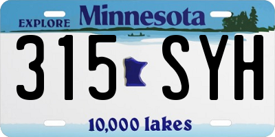 MN license plate 315SYH