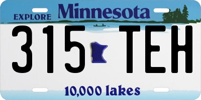 MN license plate 315TEH