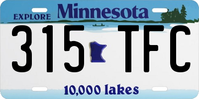 MN license plate 315TFC