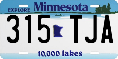 MN license plate 315TJA
