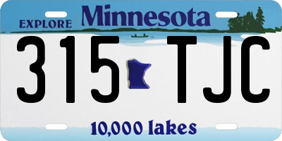 MN license plate 315TJC