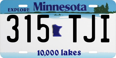 MN license plate 315TJI