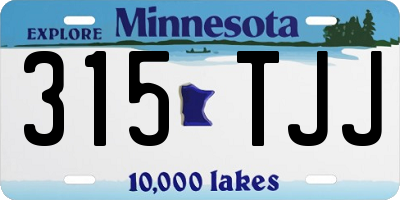 MN license plate 315TJJ