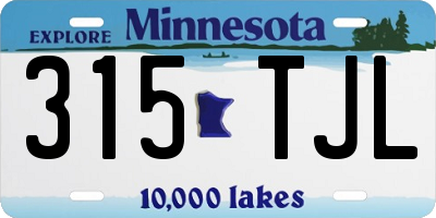 MN license plate 315TJL