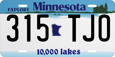 MN license plate 315TJO