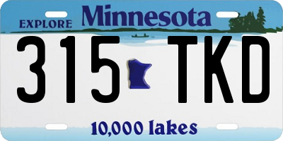 MN license plate 315TKD