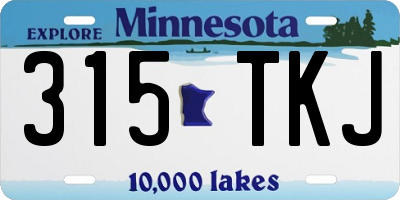 MN license plate 315TKJ