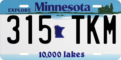 MN license plate 315TKM