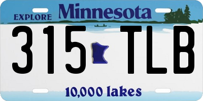 MN license plate 315TLB