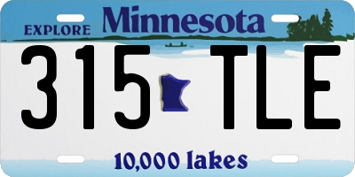 MN license plate 315TLE