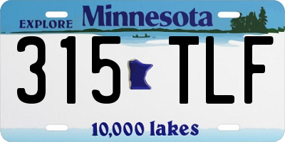 MN license plate 315TLF