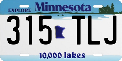 MN license plate 315TLJ