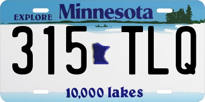 MN license plate 315TLQ