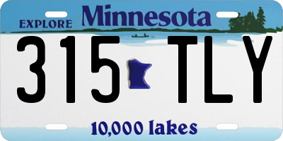 MN license plate 315TLY