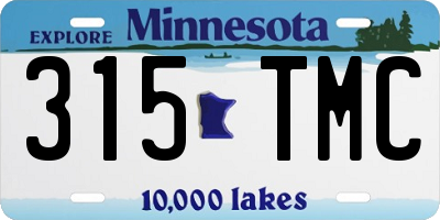 MN license plate 315TMC