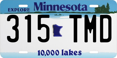 MN license plate 315TMD