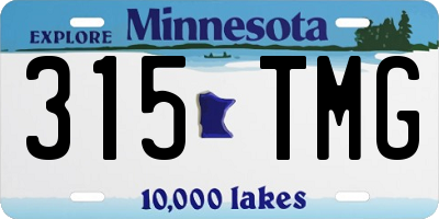 MN license plate 315TMG