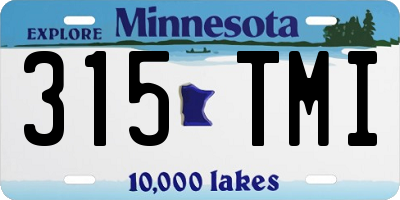 MN license plate 315TMI