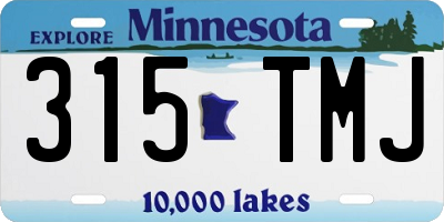 MN license plate 315TMJ