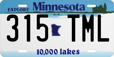 MN license plate 315TML