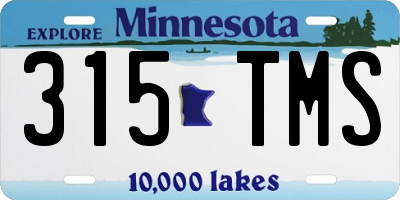 MN license plate 315TMS