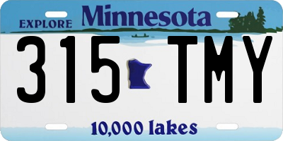 MN license plate 315TMY
