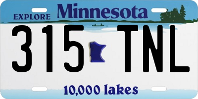 MN license plate 315TNL