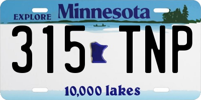 MN license plate 315TNP