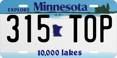 MN license plate 315TOP