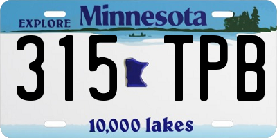 MN license plate 315TPB
