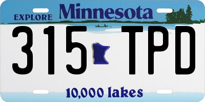 MN license plate 315TPD