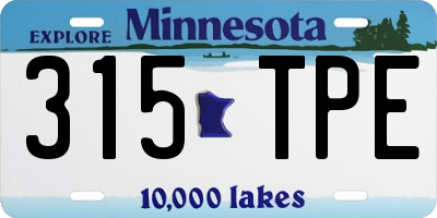 MN license plate 315TPE