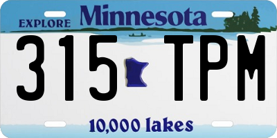 MN license plate 315TPM