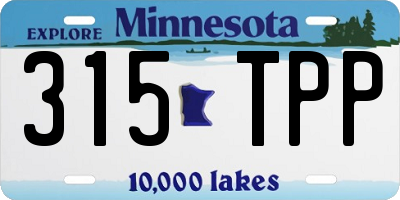 MN license plate 315TPP