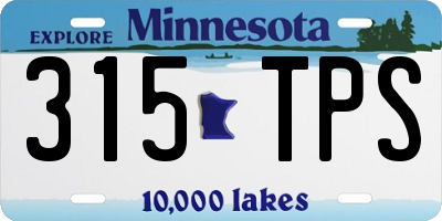 MN license plate 315TPS