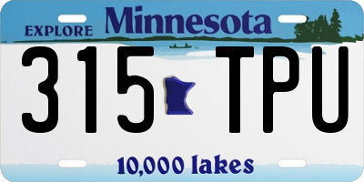 MN license plate 315TPU